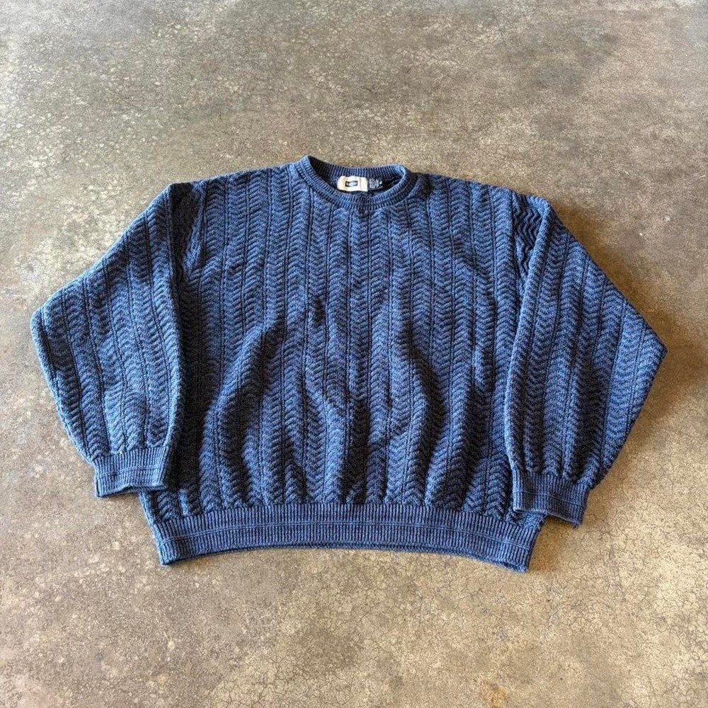 90s haggar navy chunky knit sweater